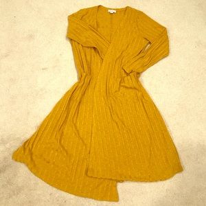 LulaRoe Sarah Long Cardigan Golden Yellow sz M